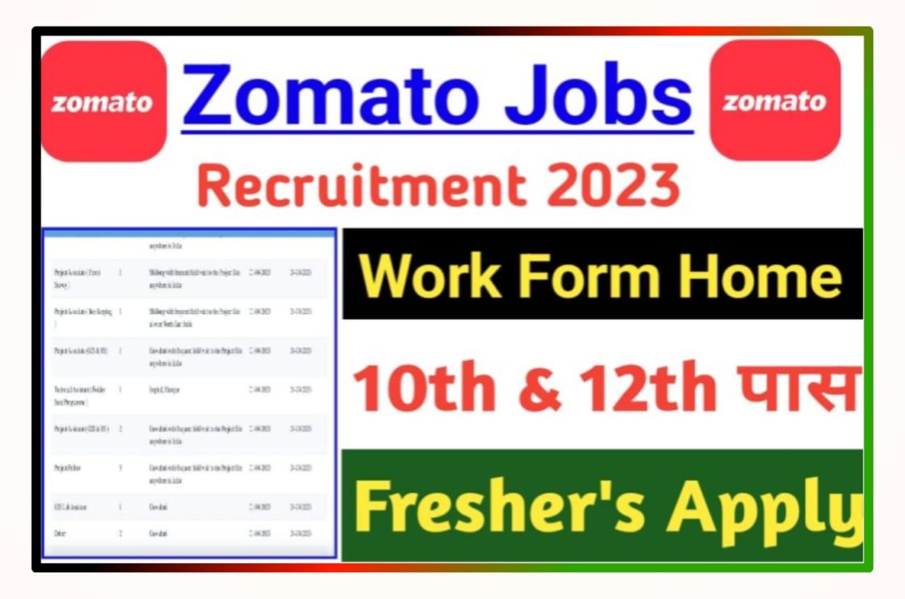 Zomato Part Time Job Work Form Home 2023 :12000 से 35000 रुपए महीना अप्लाई ऑनलाइन कैसे करे जाने पूरी जानकारी